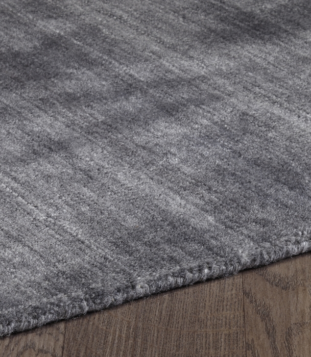 Luxe Hand Loomed Wool Viscose Dark Grey Rug <br><h6>LUX-187DGRY</h6>